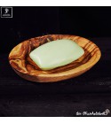 olive wood oval soap holder inclusive soap 100g