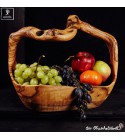 Fruit basket made of olive wood