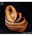 small olive wood bowl oval with natural edge