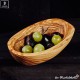 small olive wood bowl oval with natural edge