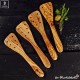 Spatula with holes , olive wood