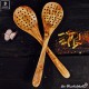 cooking spoon, strainer , olive wood