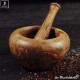 Mortar incl. pestle with a round edge