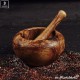 Mortar incl. pestle with a round edge